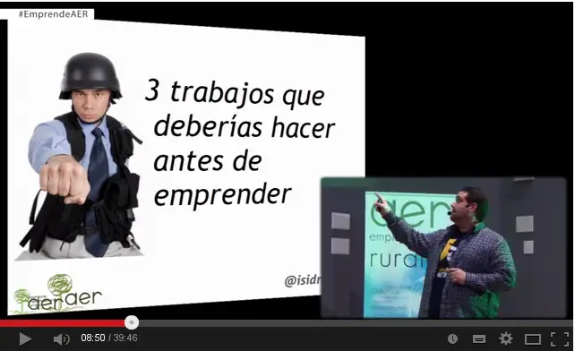 Emprendimiento Sostenible, vídeo sobre mi conferencia en la presentación de AER, Asociación de Emprendedores Rurales